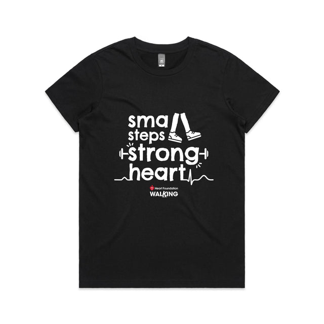 Small steps, strong heart - women's t-shirt