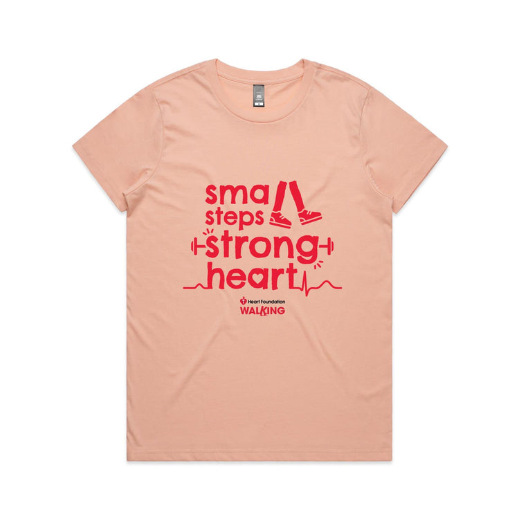 Small steps, strong heart - women's t-shirt