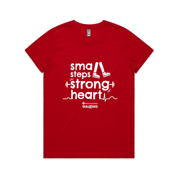 Small steps, strong heart - women's t-shirt