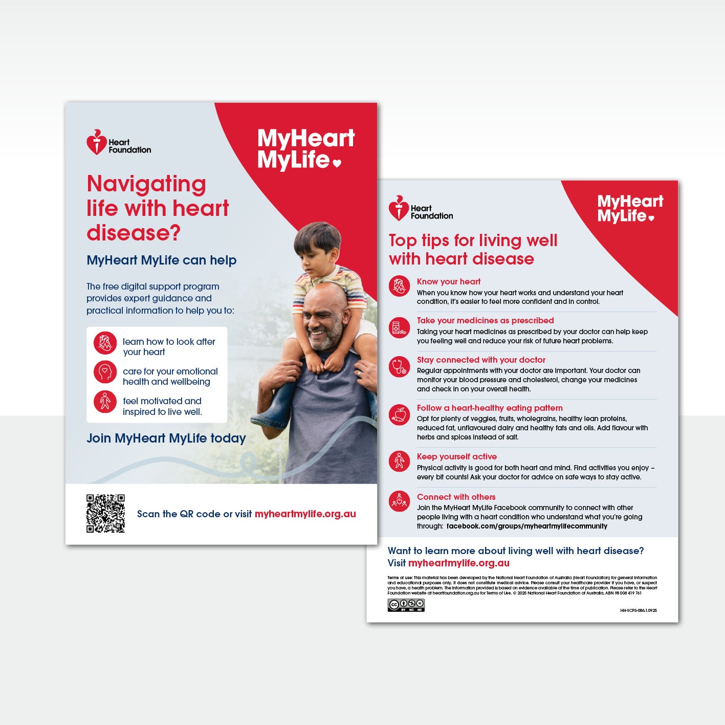 MyHeart MyLife program flyer – for primary care
