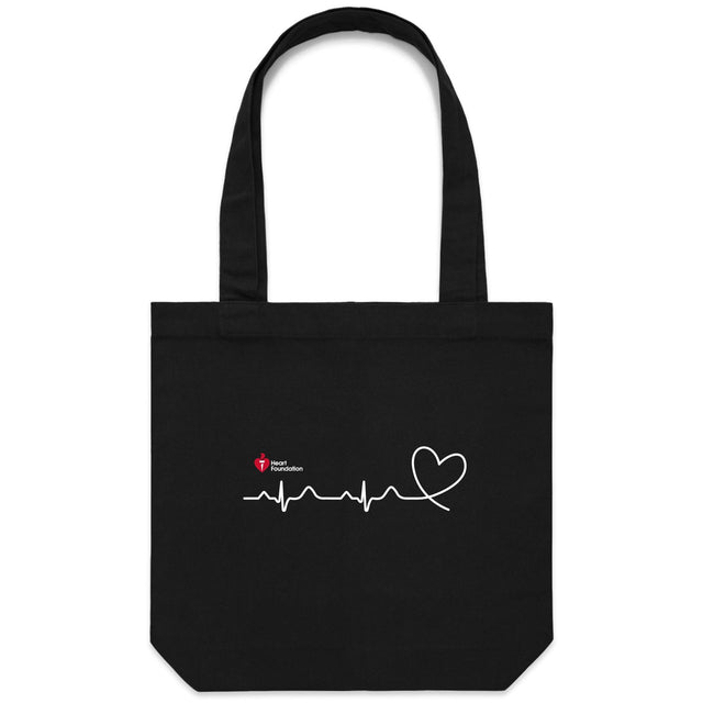 Heartbeat line - tote bag