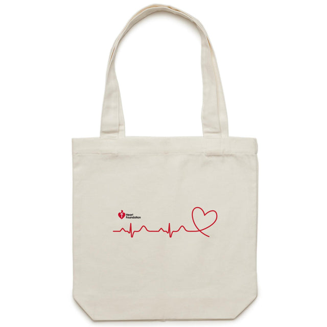 Heartbeat line - tote bag