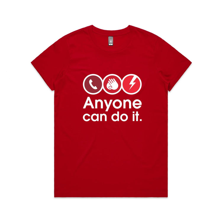 Call. Push. Shock - women's t-shirt