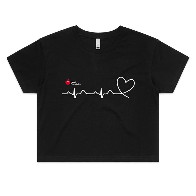 Heartbeat line - women's crop top