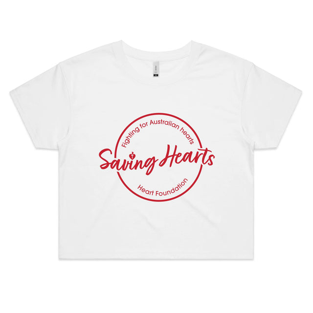 Saving hearts - women's crop top