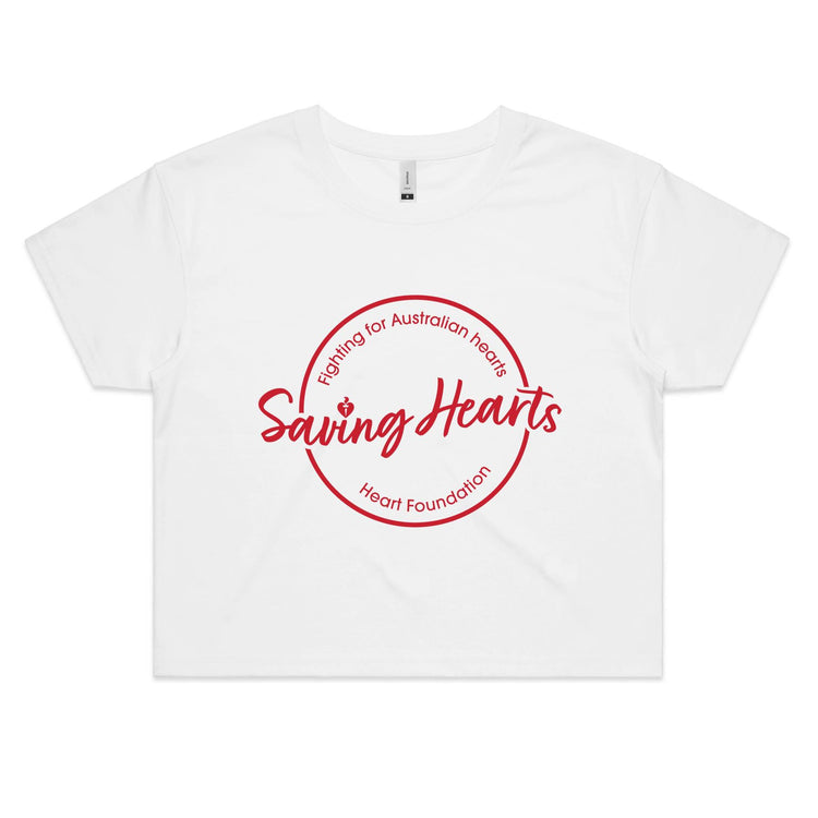 Saving hearts - women's crop top
