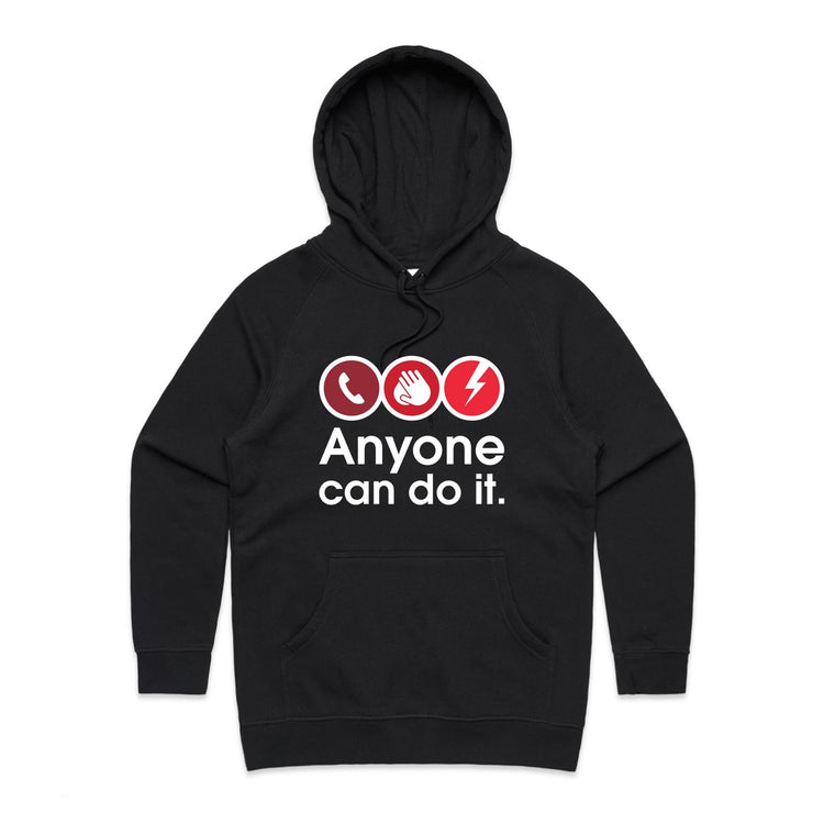 Call. Push. Shock - women's hoodie