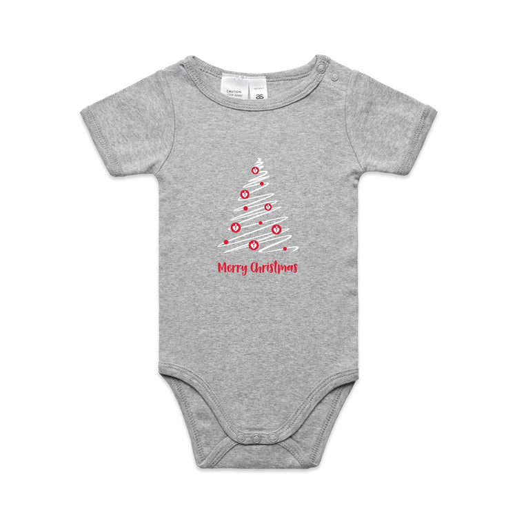 Christmas Tree of Hearts - baby onesie