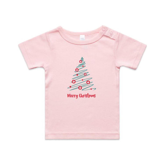 Christmas Tree of Hearts - baby tee