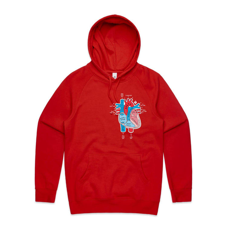 Anatomical heart - unisex hoodie