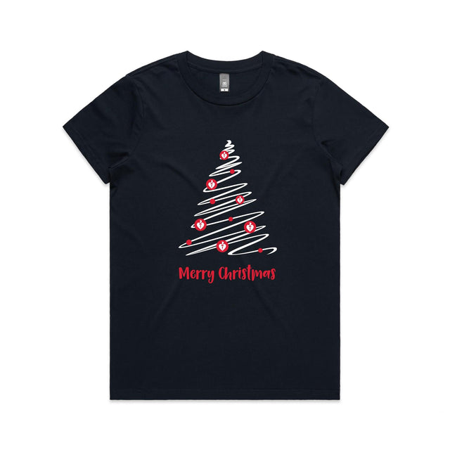 Christmas Tree of Hearts - women's t-shirt