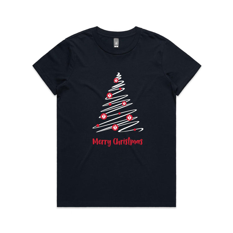 Christmas Tree of Hearts - women's t-shirt