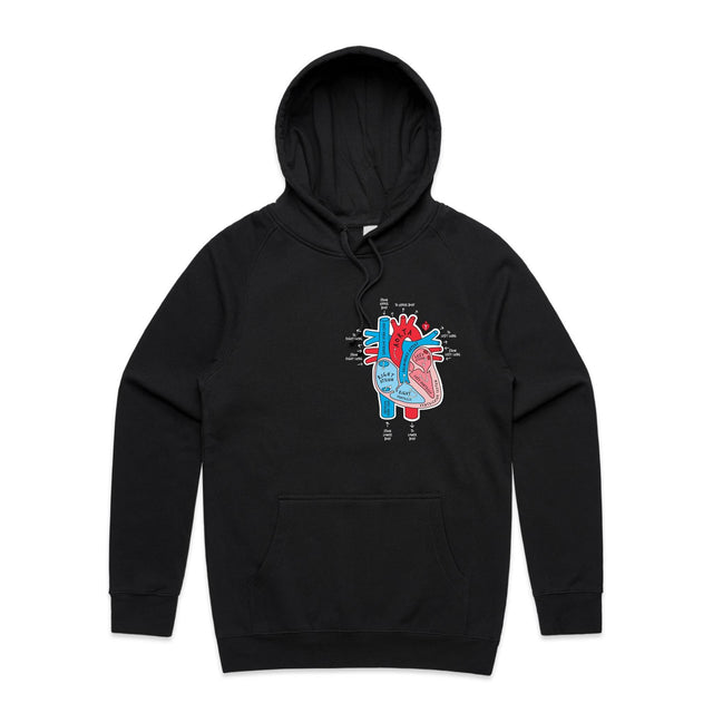 Anatomical heart - unisex hoodie