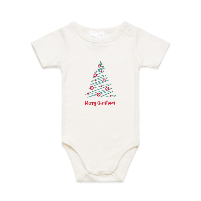 Christmas Tree of Hearts - baby onesie