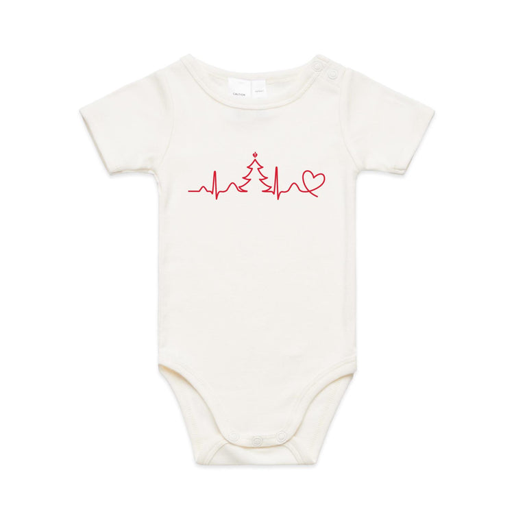 Seasonal Heartbeat - baby onesie