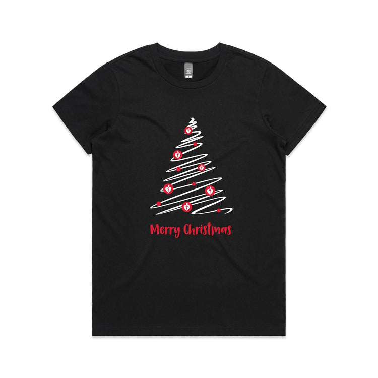 Christmas Tree of Hearts - women's t-shirt