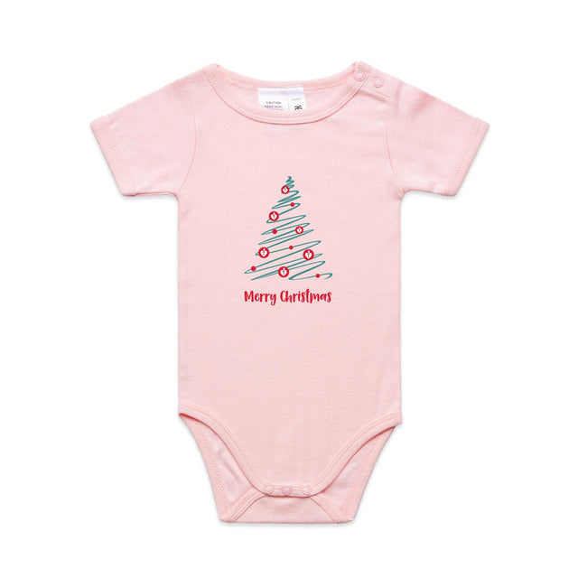 Christmas Tree of Hearts - baby onesie