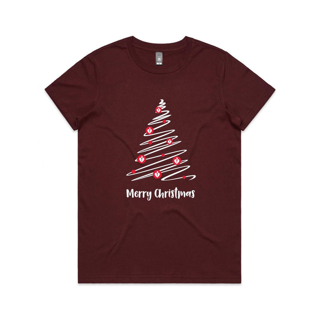 Christmas Tree of Hearts - women's t-shirt