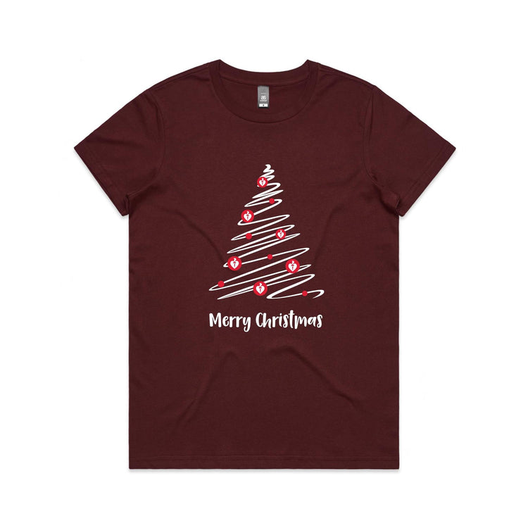 Christmas Tree of Hearts - women's t-shirt