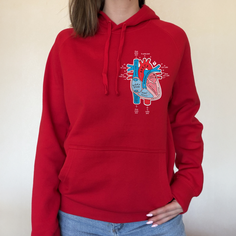 Anatomical heart - unisex hoodie
