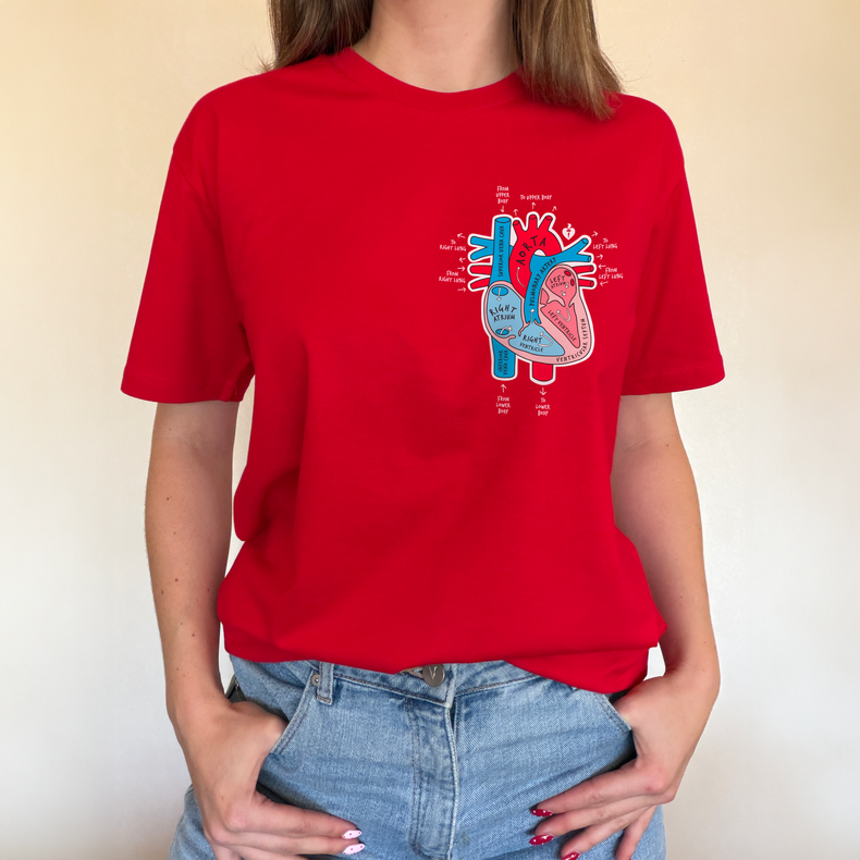 Anatomical heart - unisex t-shirt
