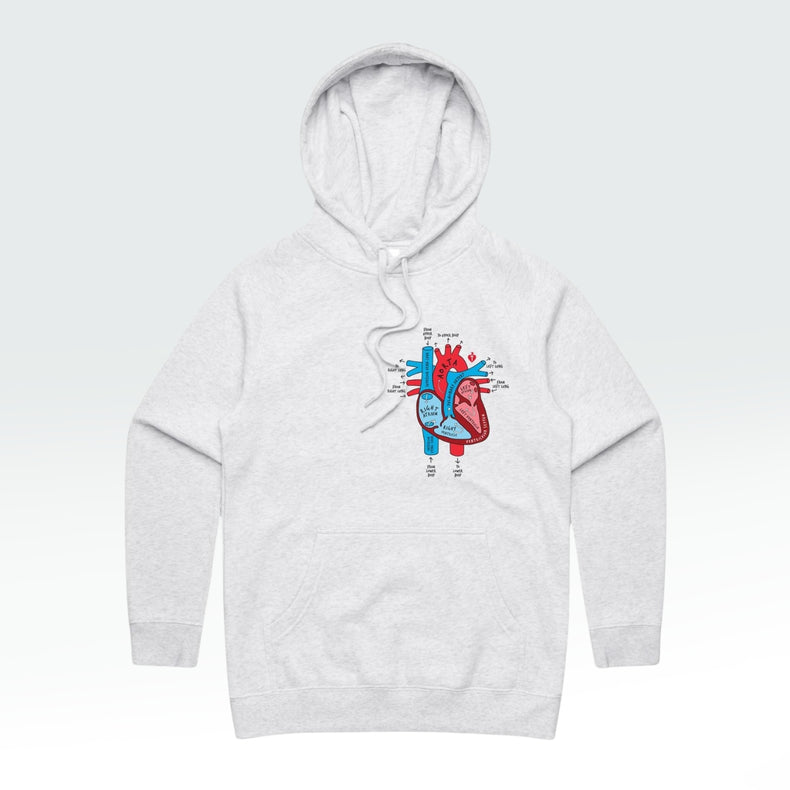 Anatomical heart - women's hoodie