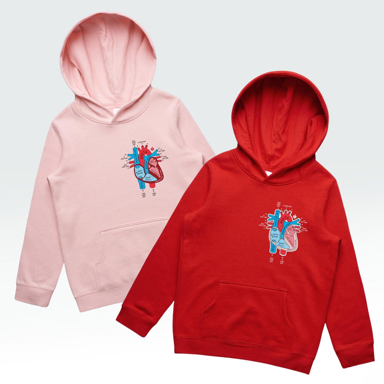 Anatomical heart - kid's hoodie