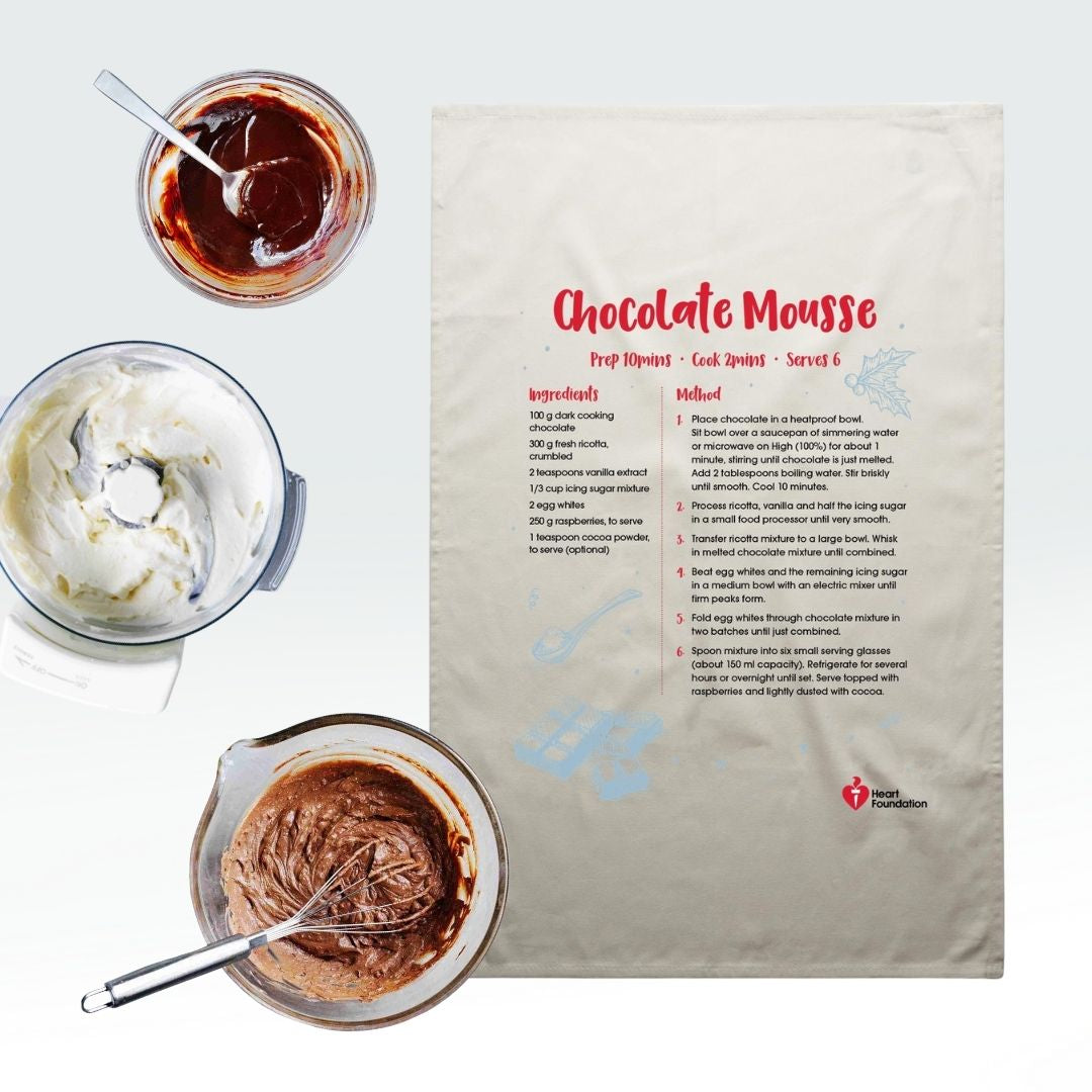 Chocolate Mousse Recipe - tea towel