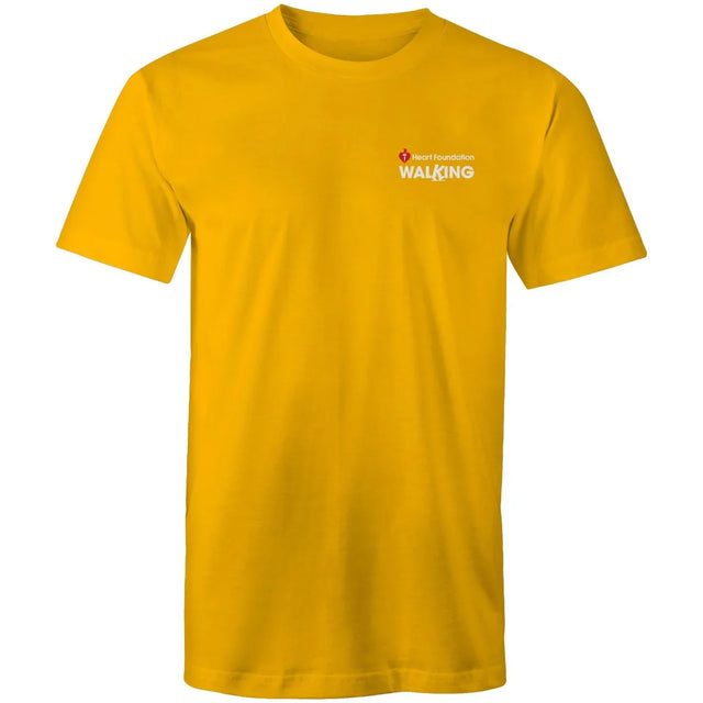 Gold unisex Heart Foundation Walking small logo t-shirt