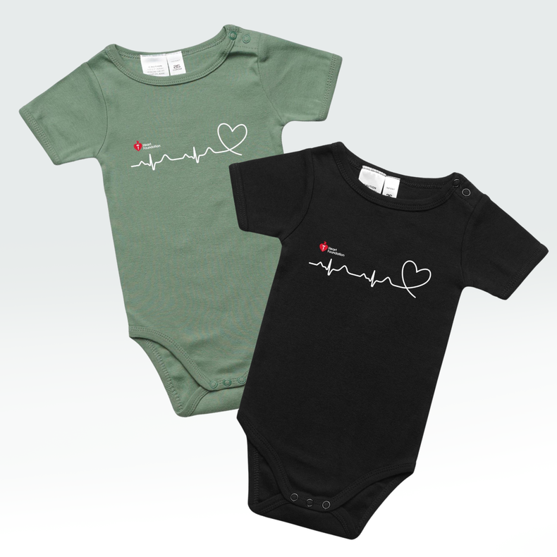 Heartbeat line - baby onesie