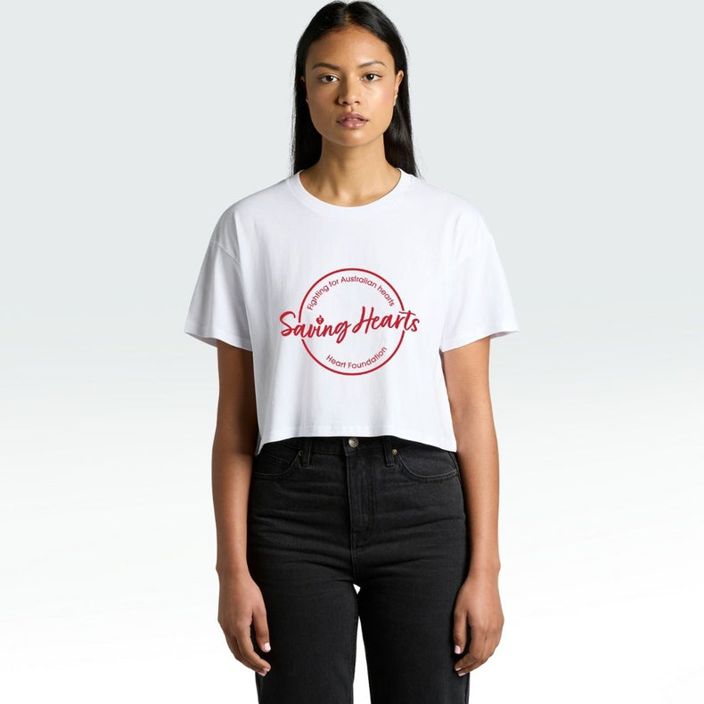 Saving hearts - women's crop top