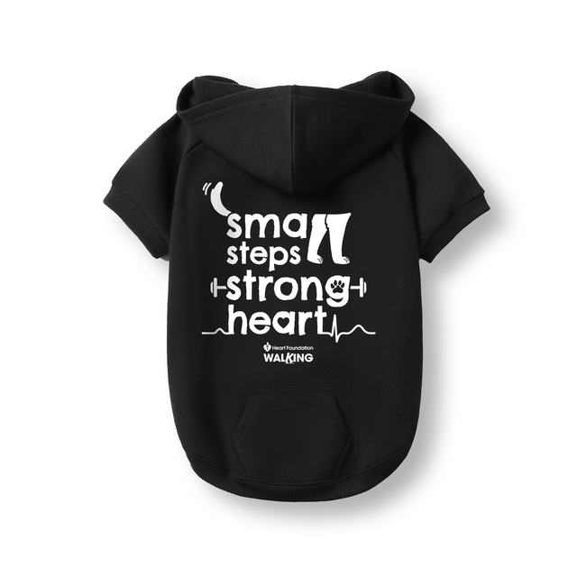 Small steps, strong heart - dog hoodie