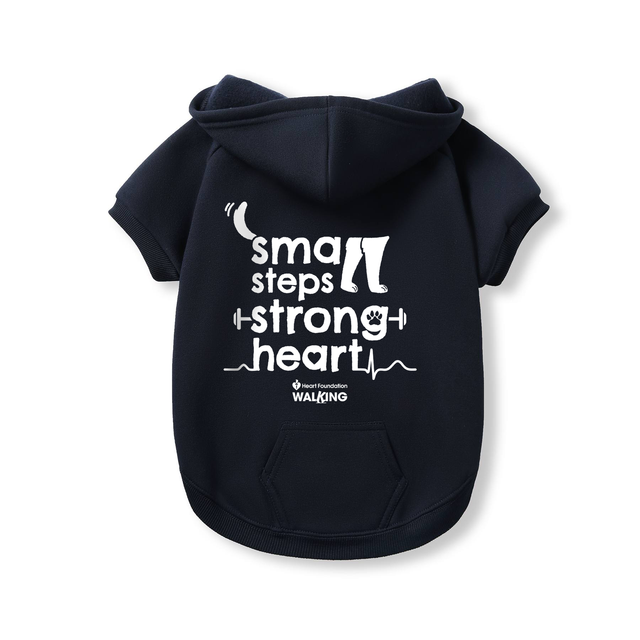 Small steps, strong heart - dog hoodie