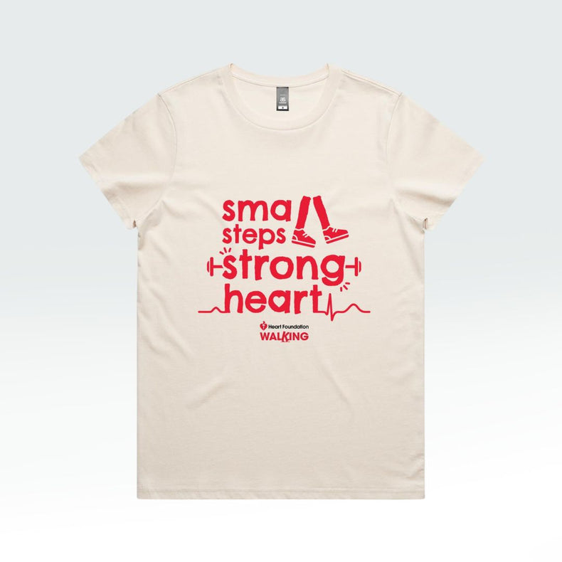 Small steps, strong heart - women's t-shirt