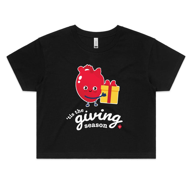Tis the Giving Season - women's crop top