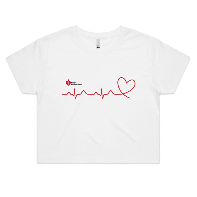 Heartbeat line - women's crop top