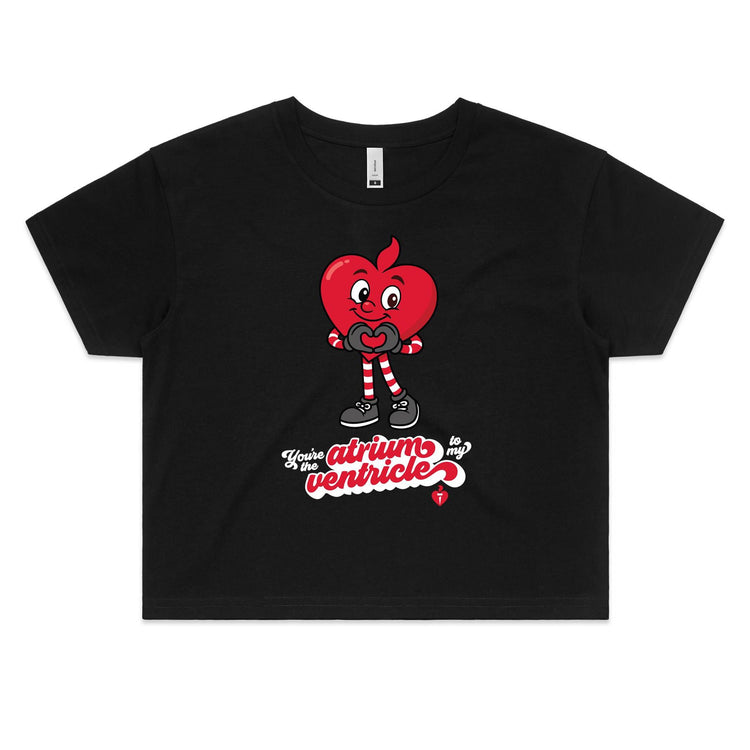 Atrium to my ventricle - women's crop top