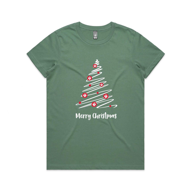 Christmas Tree of Hearts - women's t-shirt