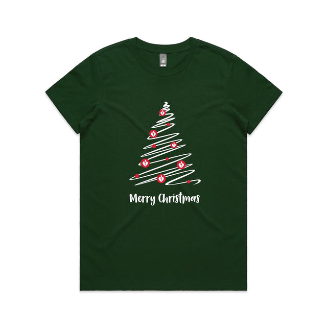 Christmas Tree of Hearts - women's t-shirt