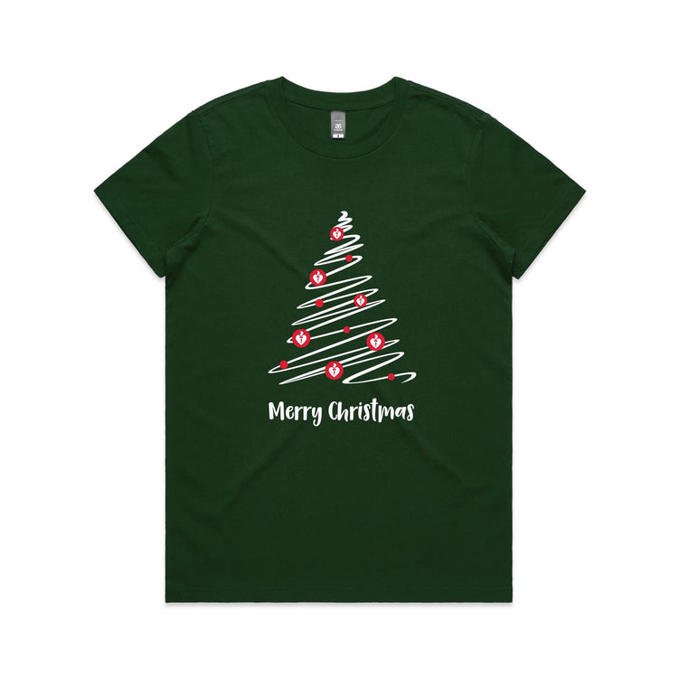 Christmas Tree of Hearts - women's t-shirt