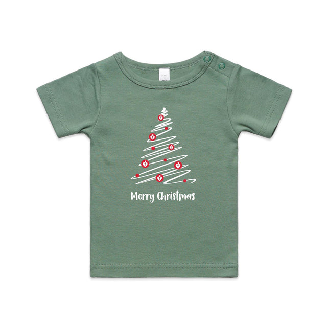 Christmas Tree of Hearts - baby tee