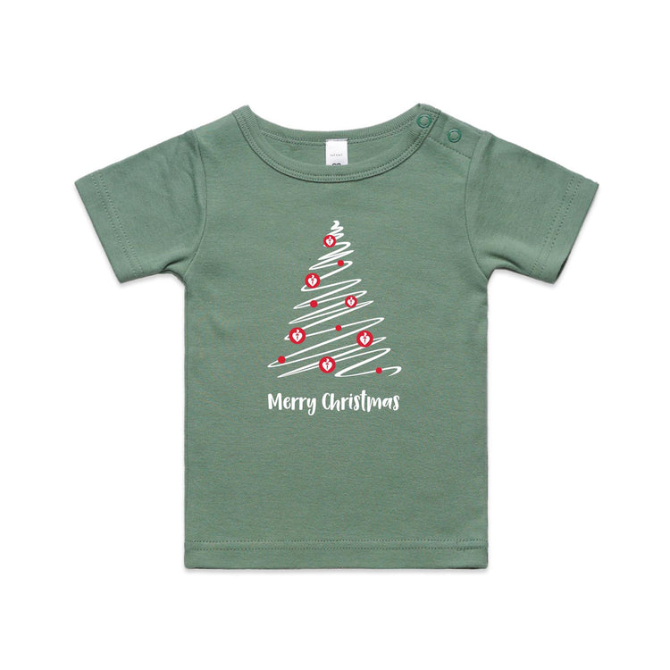 Christmas Tree of Hearts - baby tee