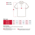 Heart Foundation men's polo shirt size chart including 'How to measure' instructions.