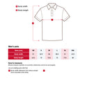 Heart Foundation men's short sleeved polo shirt size chart including 'How to measure' instructions.