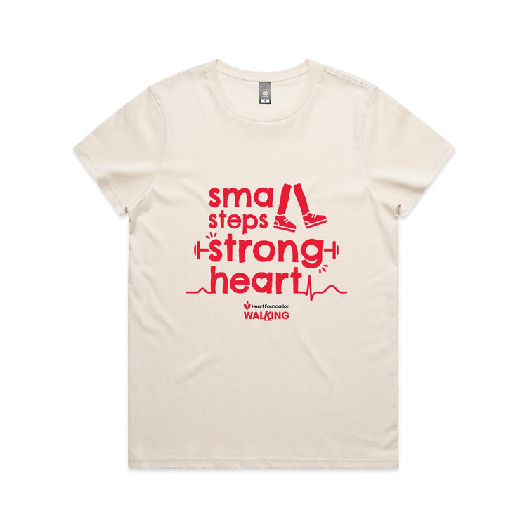Small steps, strong heart - women's t-shirt