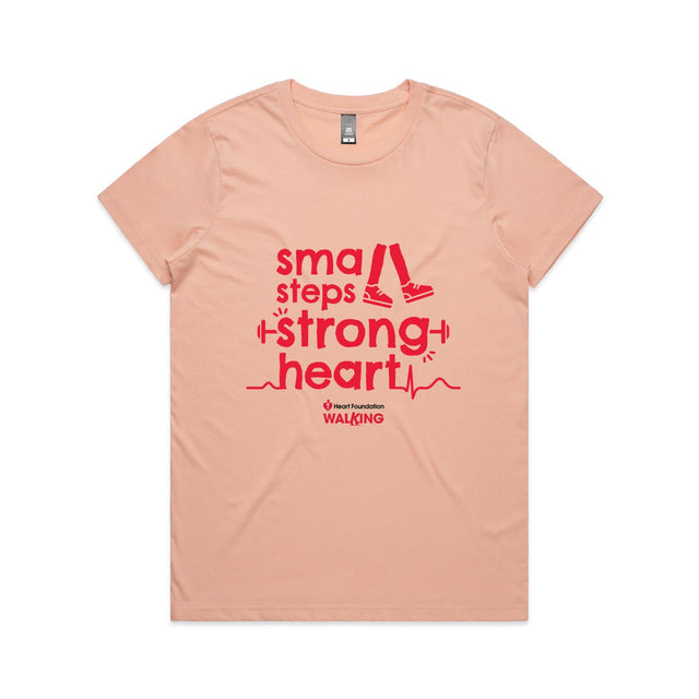 Small steps, strong heart - women's t-shirt