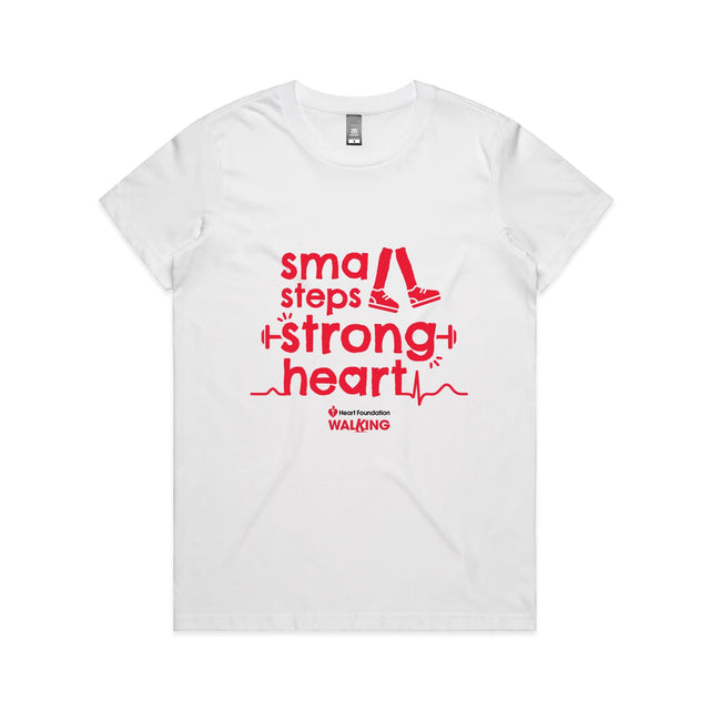 Small steps, strong heart - women's t-shirt