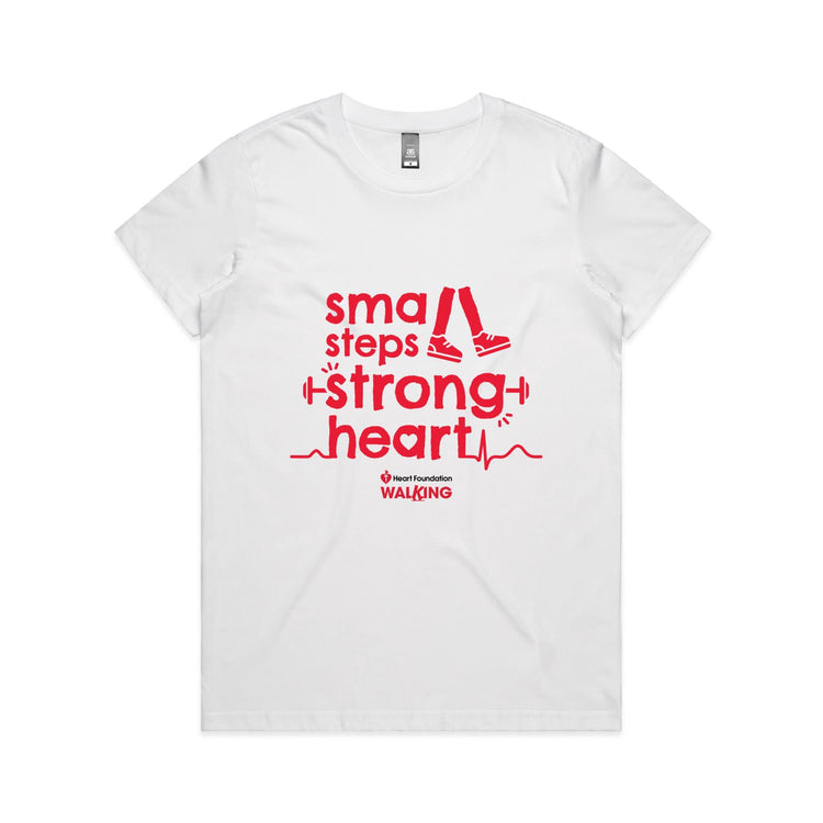 Small steps, strong heart - women's t-shirt