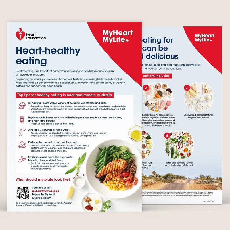 MyHeart MyLife hearthealthy eating National Heart Foundation of