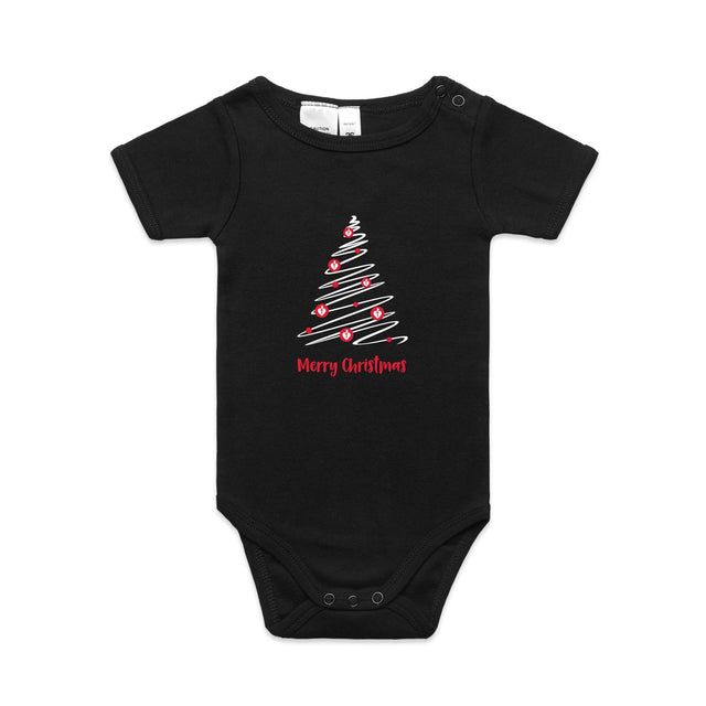 Christmas Tree of Hearts - baby onesie